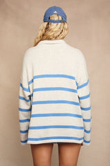 SWEATER HALF-ZIP RAYADO