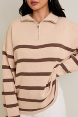 SWEATER HALF-ZIP RAYADO