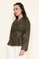 ABRIGO VINIPIEL OLIVO