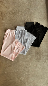 PANTALON ELEGANTE SATIN&ENCAJE