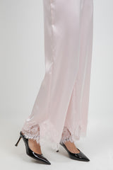 PANTALON ELEGANTE SATIN&ENCAJE