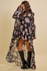 VESTIDO MULLET FLORAL MESH