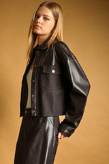 JACKET VINIPIEL TEXTURIZADA