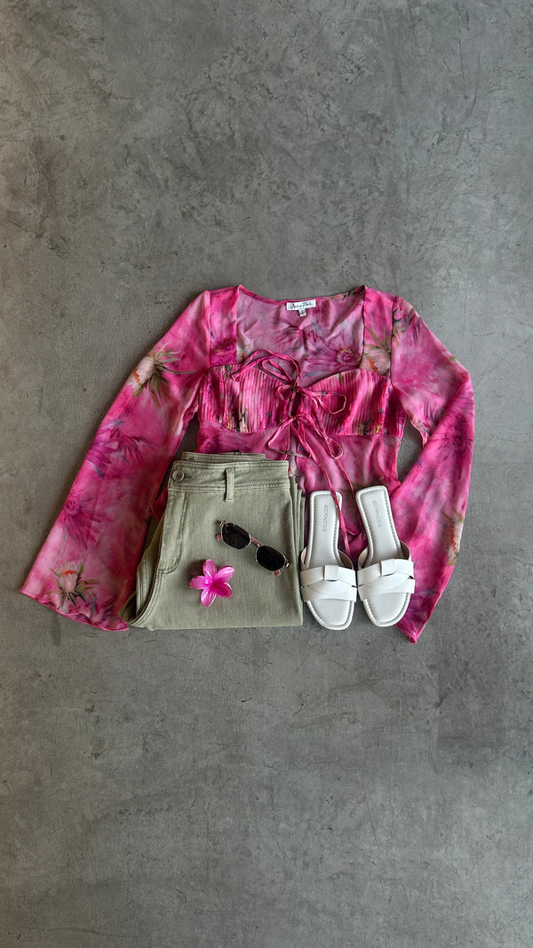 BLUSA ROSA CHIFON