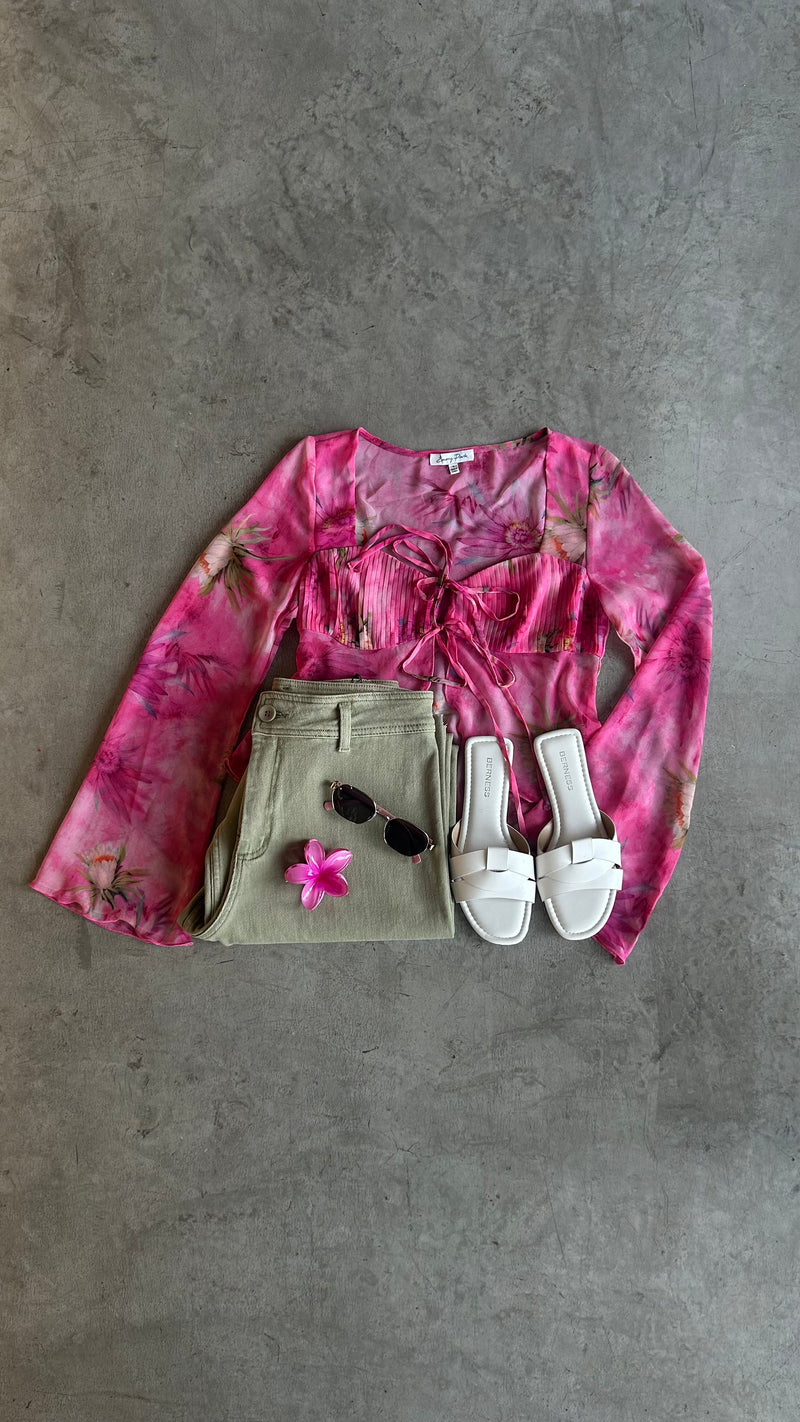 BLUSA ROSA CHIFON