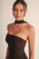 VESTIDO AJUSTADO CHOCOLATE