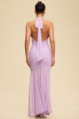 VESTIDO LILA CON DETALLE