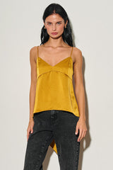 BLUSA SATINADA ESCOTE V CON CAÍDA
