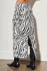 FALDA LARGA ZEBRA PRINT
