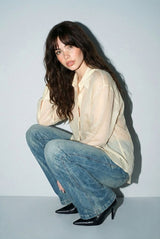 CAMISA TRANSPARENTE CREMA
