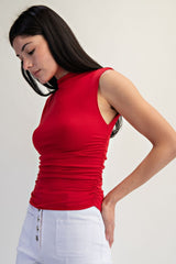 BLUSA BÁSICA SIN MANGAS MOCK NECK