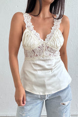 BLUSA BEIGE DE ENCAJE