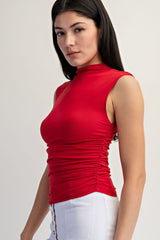 BLUSA BÁSICA SIN MANGAS MOCK NECK