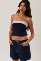 TOP STRAPLESS BICOLOR
