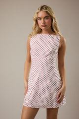 VESTIDO POLKA BLANCO Y ROJO