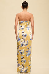 VESTIDO AMARILLO CON FLORES