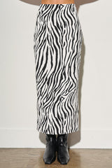FALDA LARGA ZEBRA PRINT