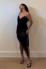 BLUSA/VESTIDO SATIN CON ENCAJE