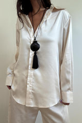 CAMISA SATIN MANGA LARGA DE BOTONES