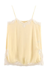 BLUSA AMARILLO CLARO CON ENCAJE