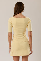 BLUSA AMARILLO CLARO CON DETALLE TIRANTES
