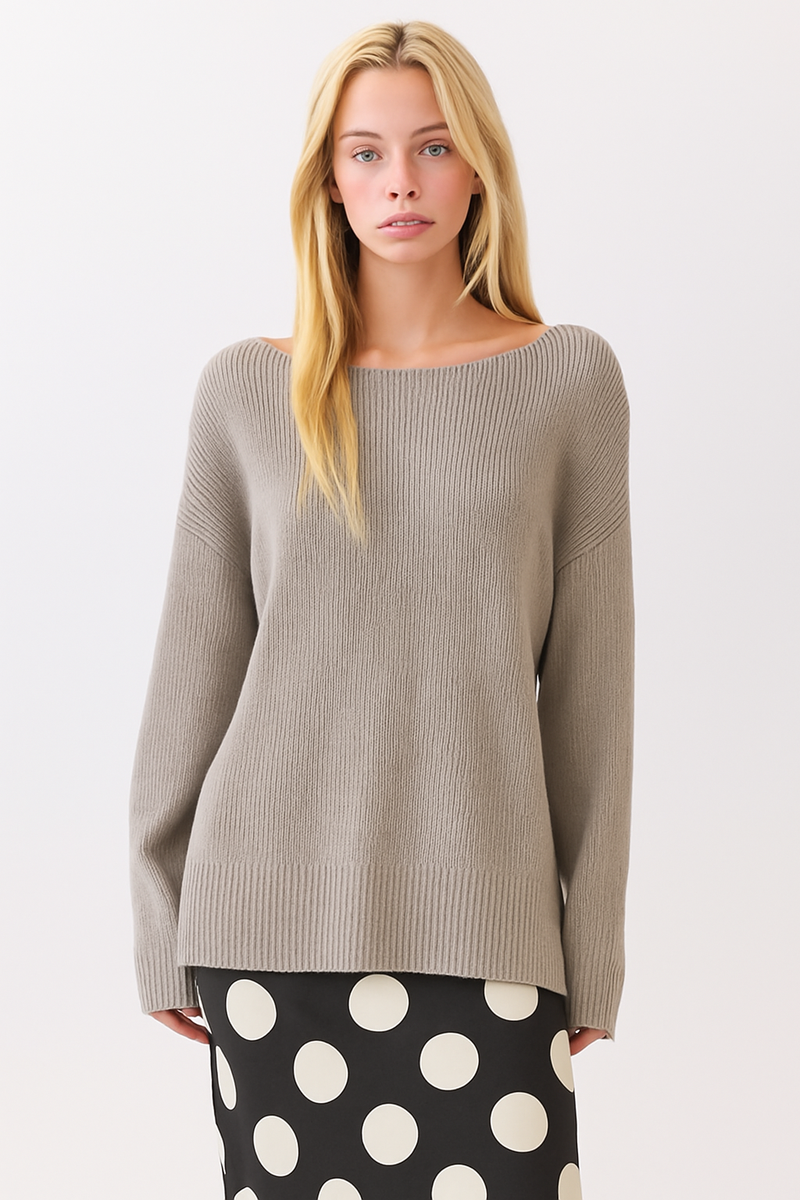 SUETER DE PUNTO OVERSIZE MARRÓN – EMMYS