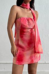 VESTIDO CORTO CHIFFON