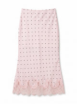 FALDA POLKA ROSA SATIN