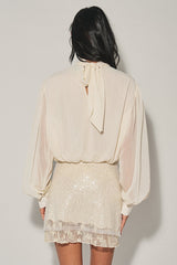 BLUSA CHIFON CON TRANSPARENCIA