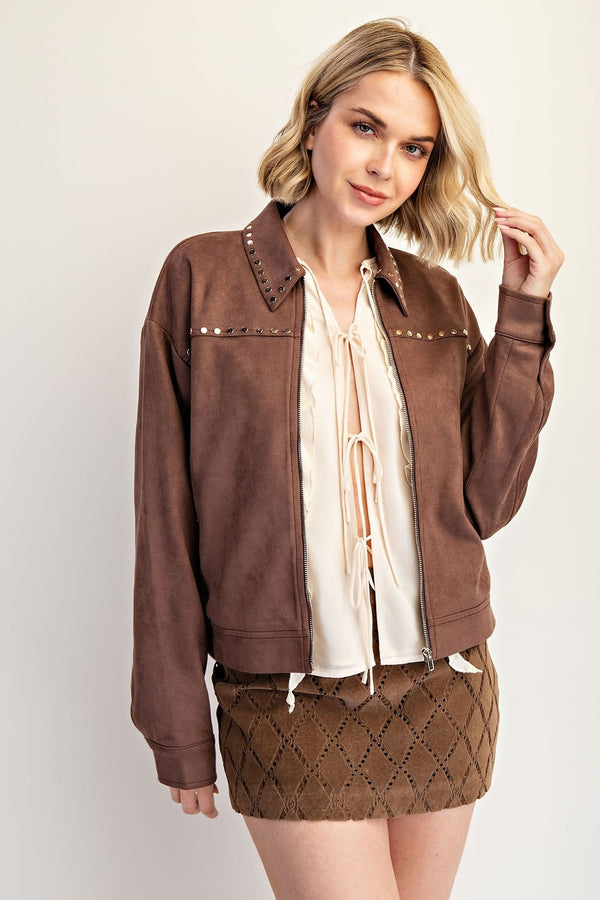 JACKET CON DETALLES DORADOS