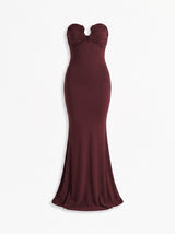 VESTIDO STRAPLESS CORTE SIRENA