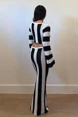 SET PLAYA CROCHET B&W