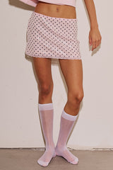 FALDA LENTEJUELAS POLKA ROSA