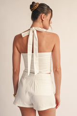SET SHORT Y TOP HALTER