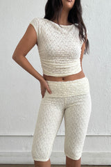 SET CAPRI BEIGE DE ENCAJE