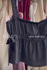 BLUSA  POLKA CON LUNARES PEQUEÑOS