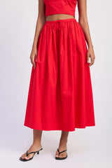 FALDA LARGA ROJA