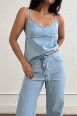 SET DENIM TOP Y PANTALON