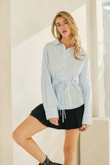 CAMISA OVERZISE DETALLE CINTURA