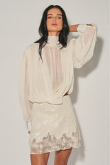 BLUSA CHIFON CON TRANSPARENCIA