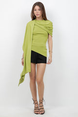 BLUSA CON CAPA VERDE