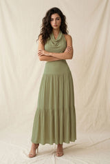VESTIDO HALTER OLIVO