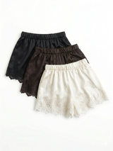 SHORT SATIN CON ENCAJE