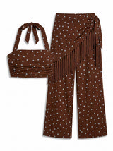 SET BLUE POLKA MOCHA