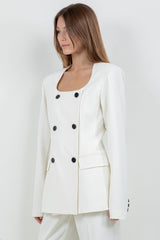 BLAZER BLANCO BOTONES NEGROS