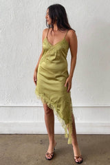 BLUSA/VESTIDO SATIN CON ENCAJE