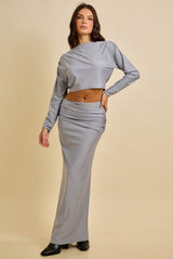 SET ELEGANTE GRIS CON COLLAR