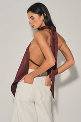 BLUSA HALTER SATIN
