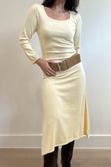 VESTIDO AMARILLO MANGA LARGA