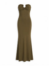 VESTIDO STRAPLESS CORTE SIRENA